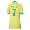 Brasilien Vinicius Junior #7 Hemmatröja Dam Copa America 2024 Korta ärmar